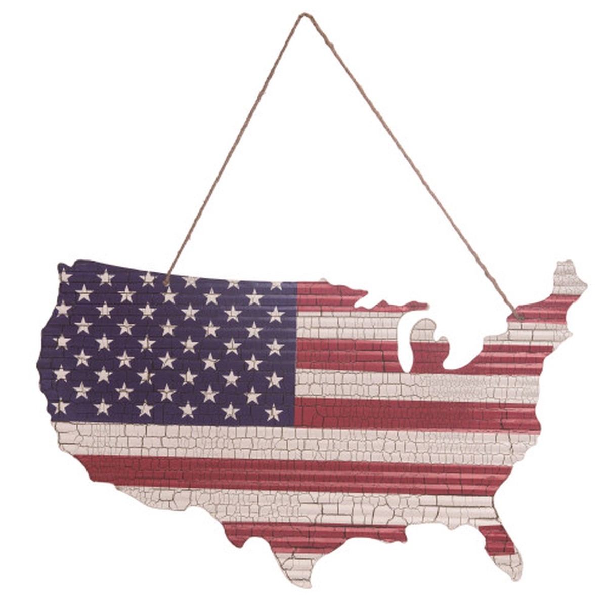 27.5″ USA Flag Cutout 4th of July Decoration with Hanger
