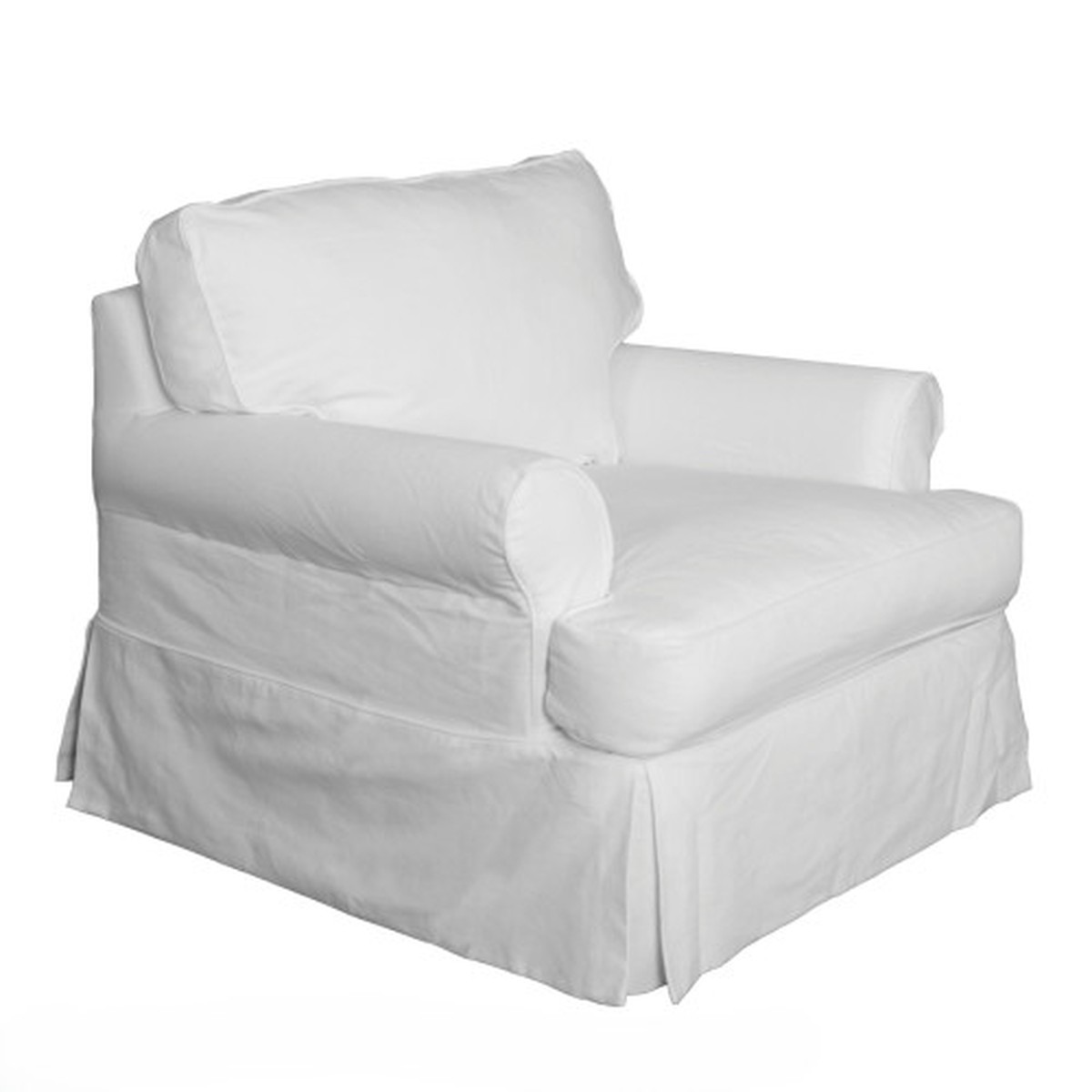Sunset Trading Horizon T-Cushion Chair Slipcover – 38″ – Off-White