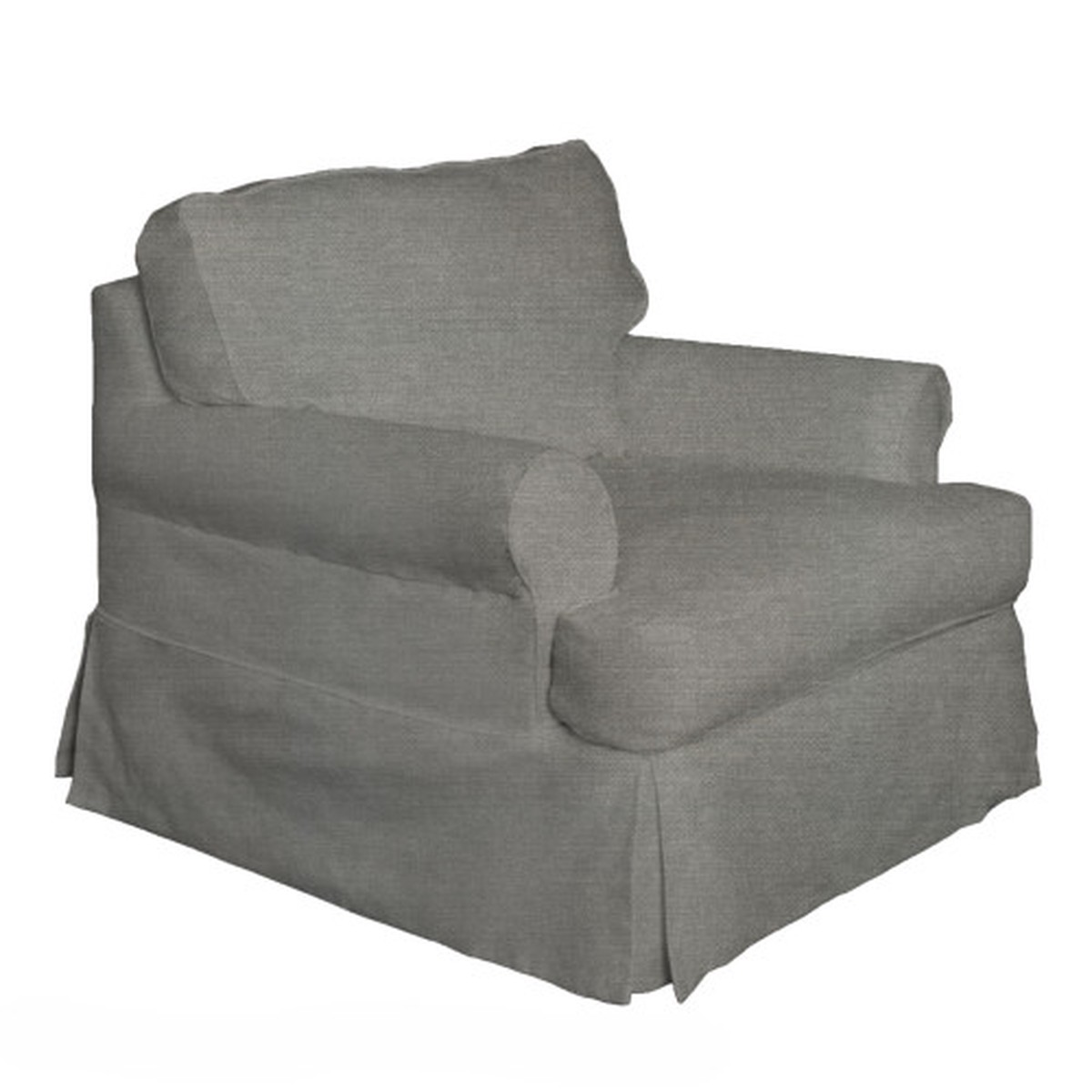 Sunset Trading Horizon T-Cushion Chair Slipcover Performance Fabric Gray