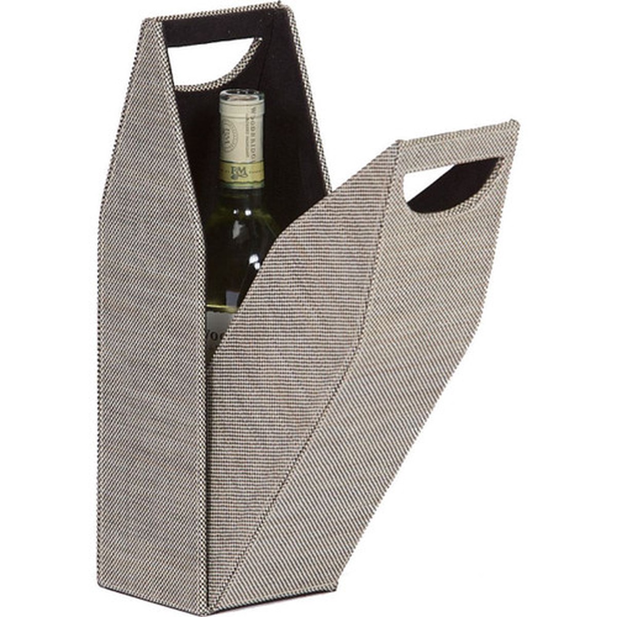 15″ Gray Contemporary Hard Case Single Bottle Box