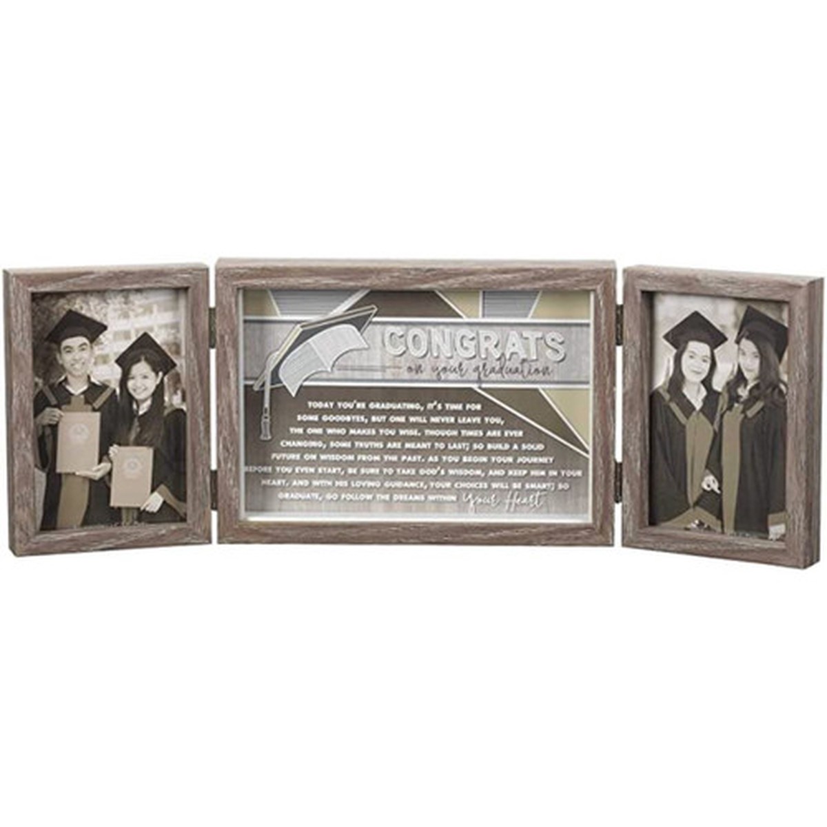19″ Brown Congrats on Your Graduation Tabletop Photo Frame
