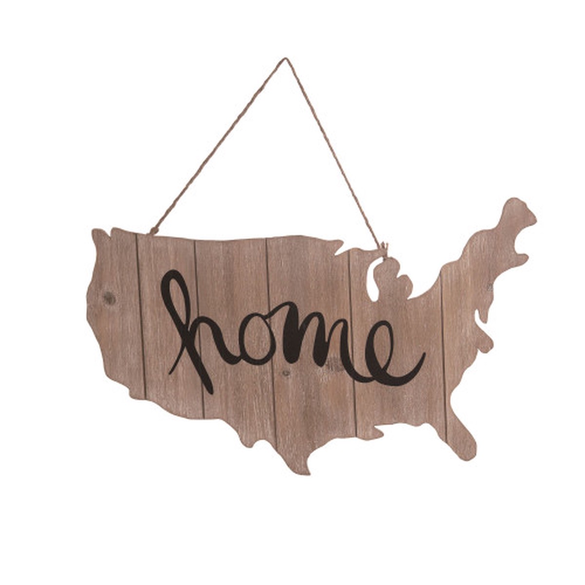 23 in. USA Map Cutout “home” 4th of July Wall Sign