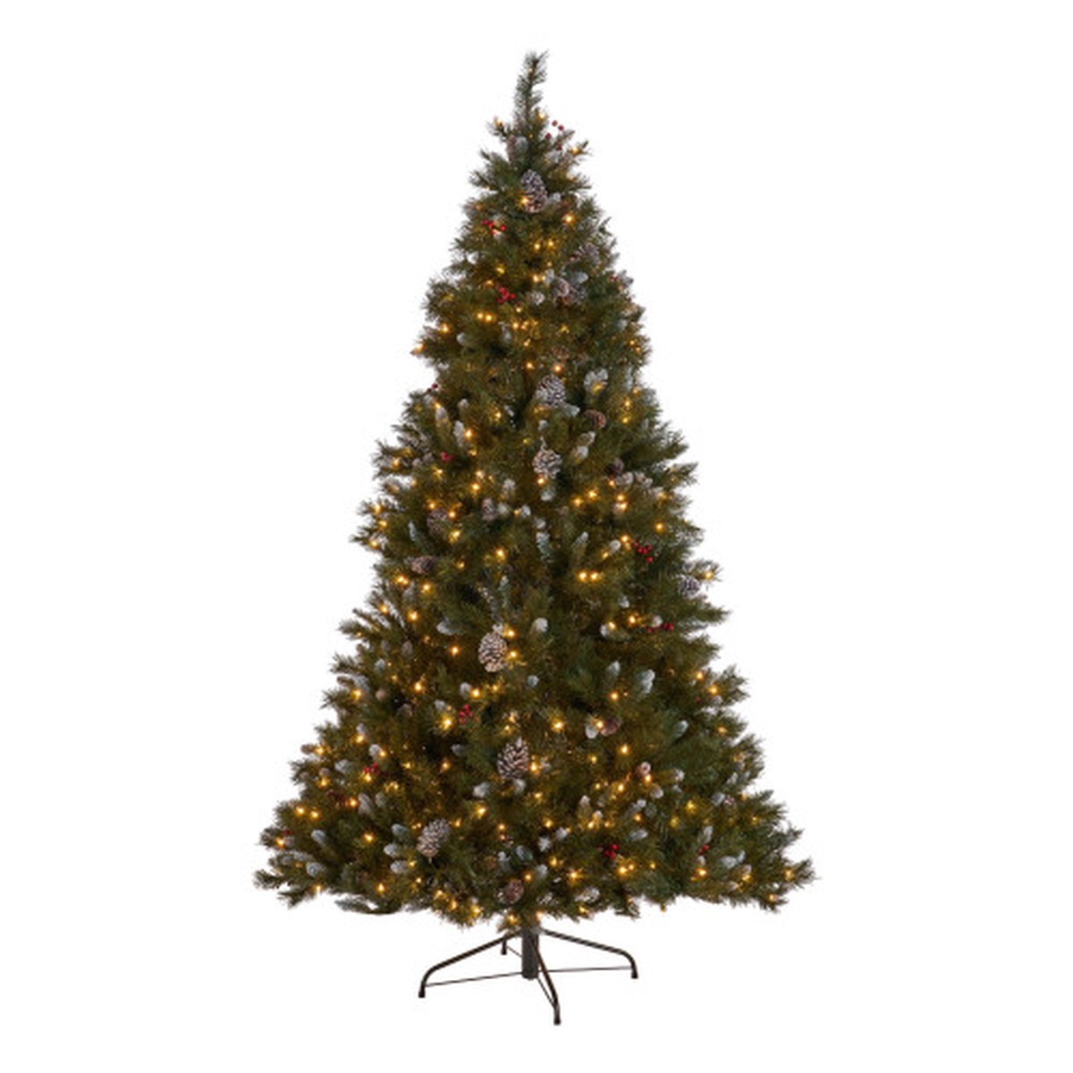 4.5' Pre-Lit Full Mixed Spruce Artificial Christmas Tree - Clear LED Lights