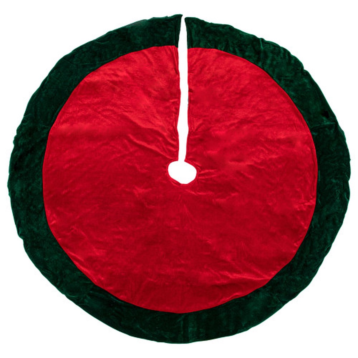 60" Green and Red Traditional Christmas Tree Skirt