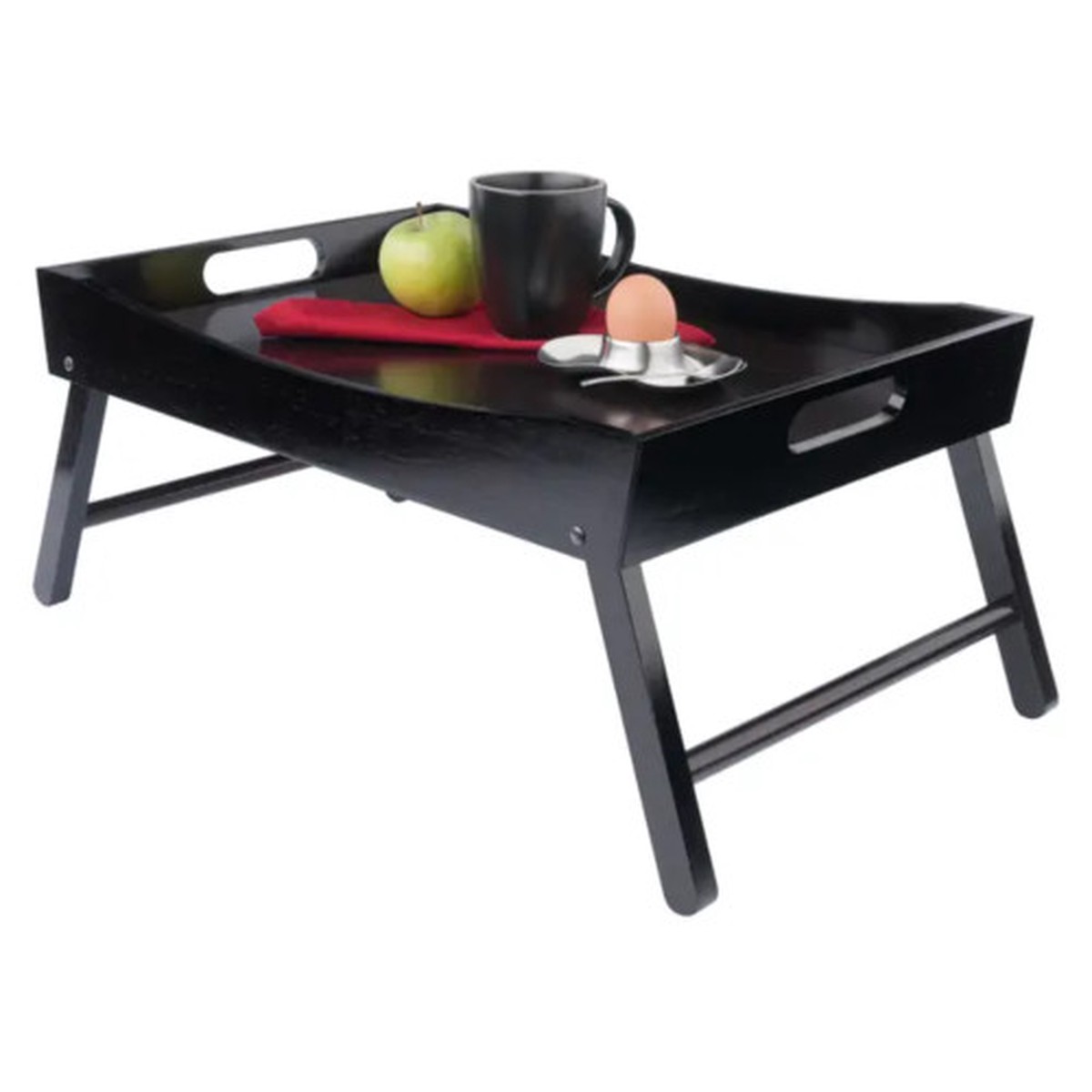 Wooden Benito Bed Food Tray – 24.5″ – Black