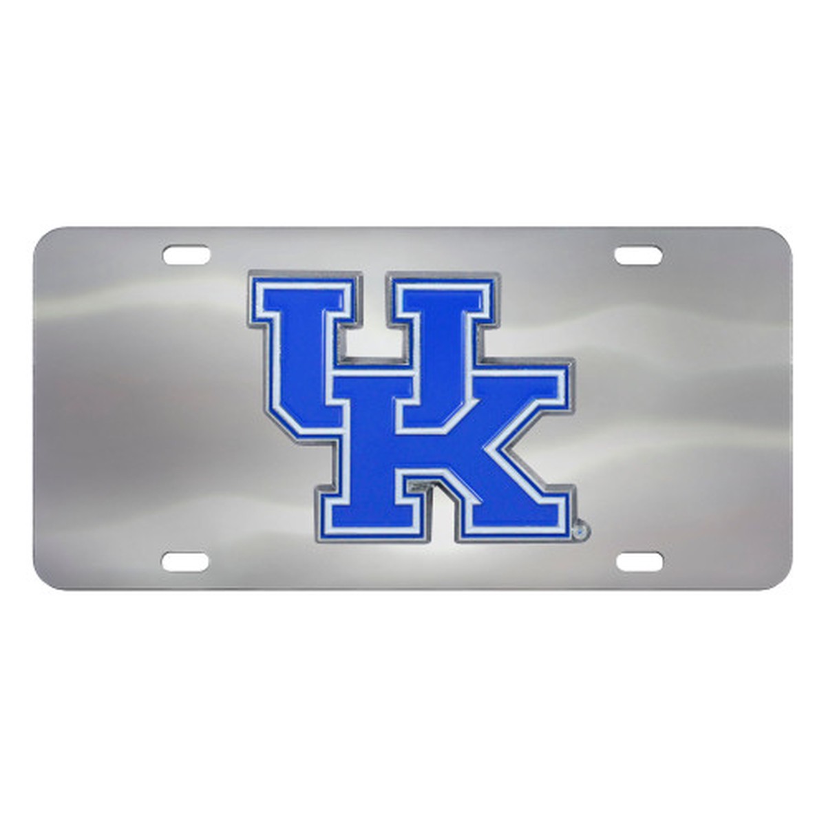 12″ Stainless Steel and Blue NCAA Kentucky Wildcats Rectangular License Plate
