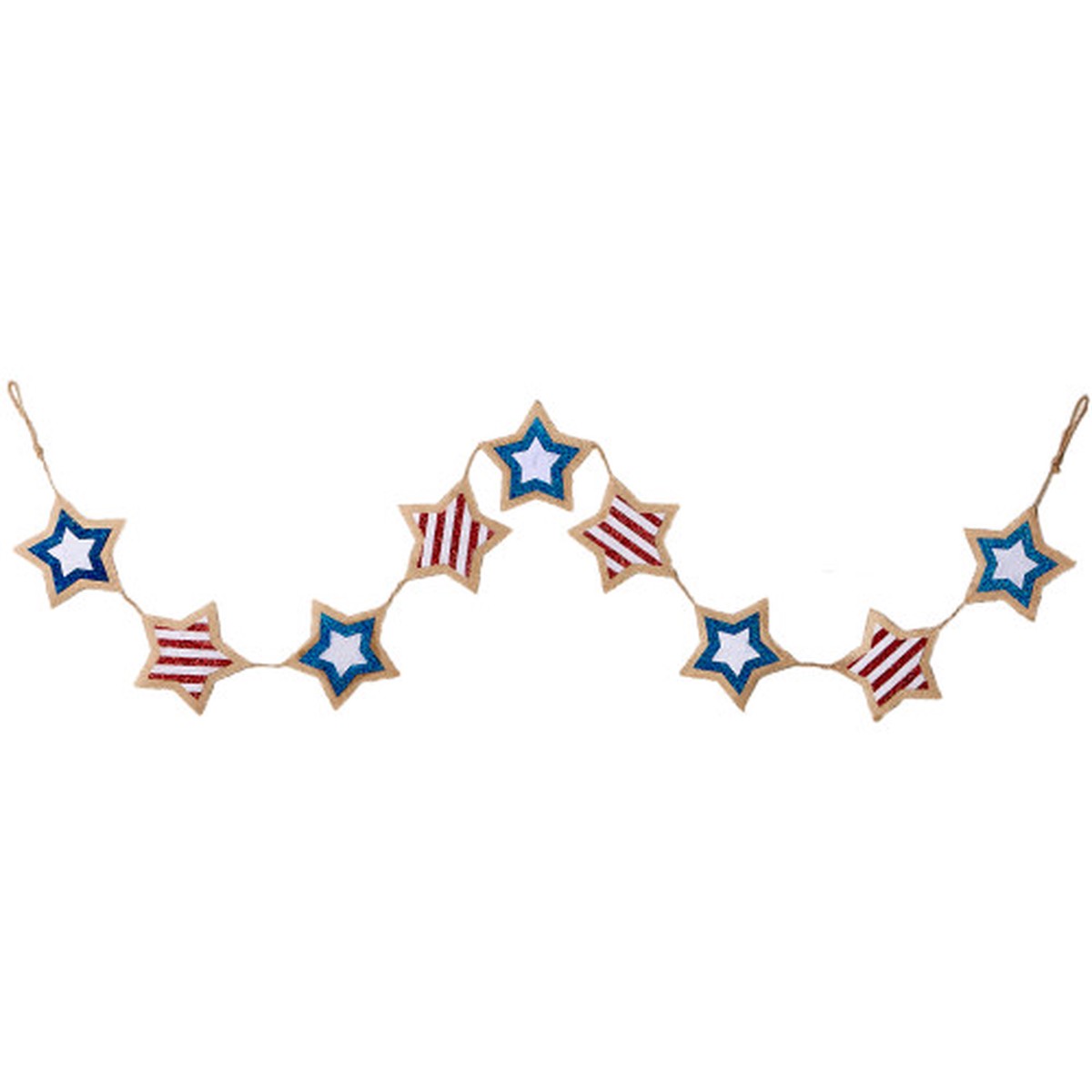 7.5″ Star-Shaped Patriotic Garland