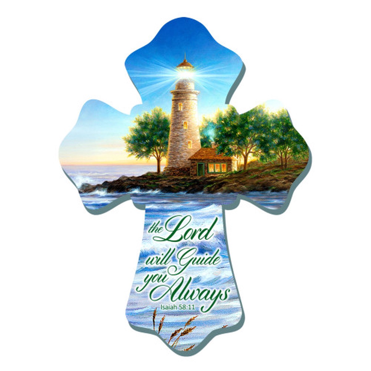 The Lord Will Guide You Always Nautical Wall Cross – 8″