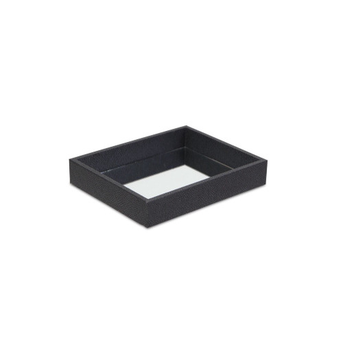 10″ Black Bubble Texture Tray with Center Mirror