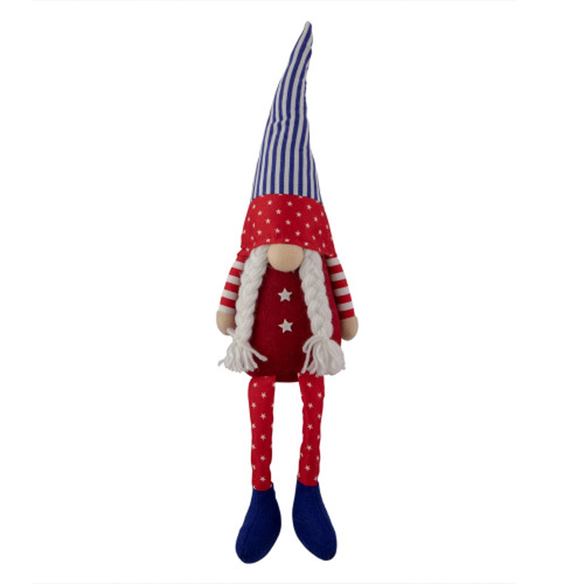 17.75″ Stars and Stripes Patriotic Gnome Girl 4th of July Decoration