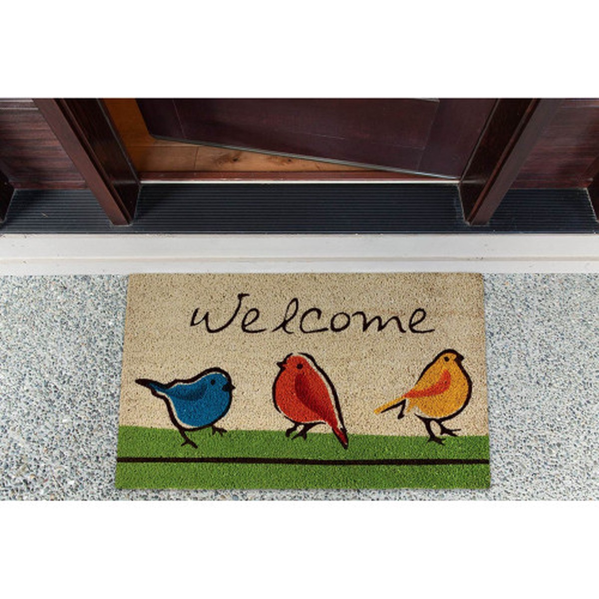 Welcome Bids Rectangular Doormat – 18″ x 30″