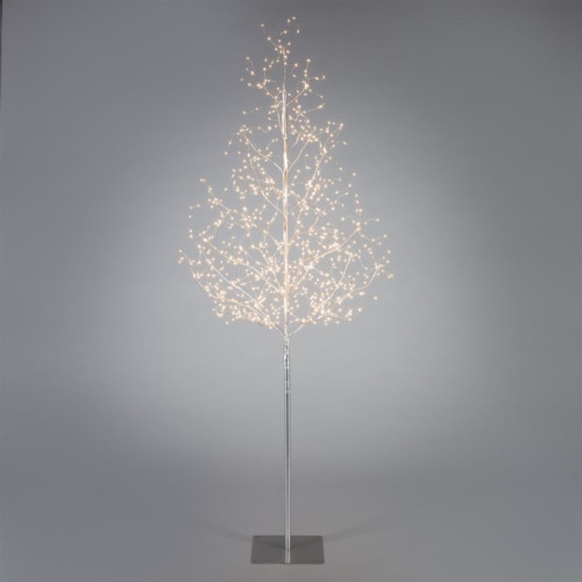 6' Pre-lit Medium Matte Artificial Christmas Tree - Warm White LED Lights