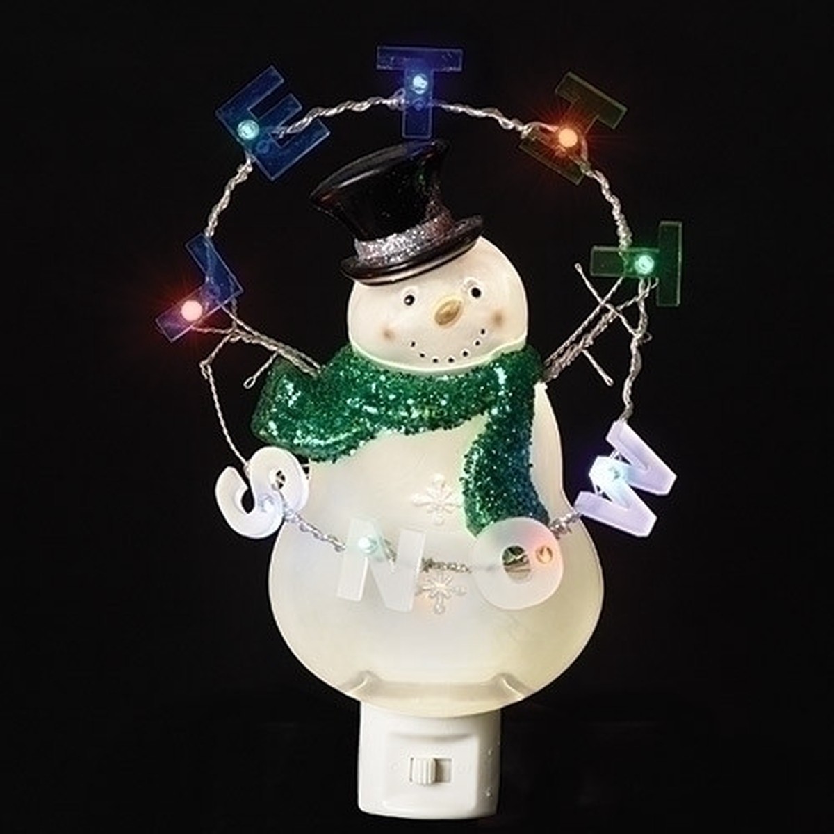 8.25" Let it Snow Snowman LED Night Light