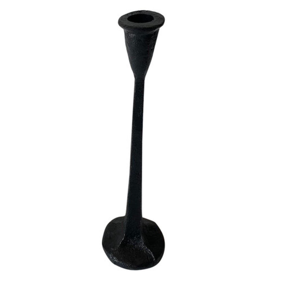 11.25″ Black Contemporary Small Taper Candle Holder