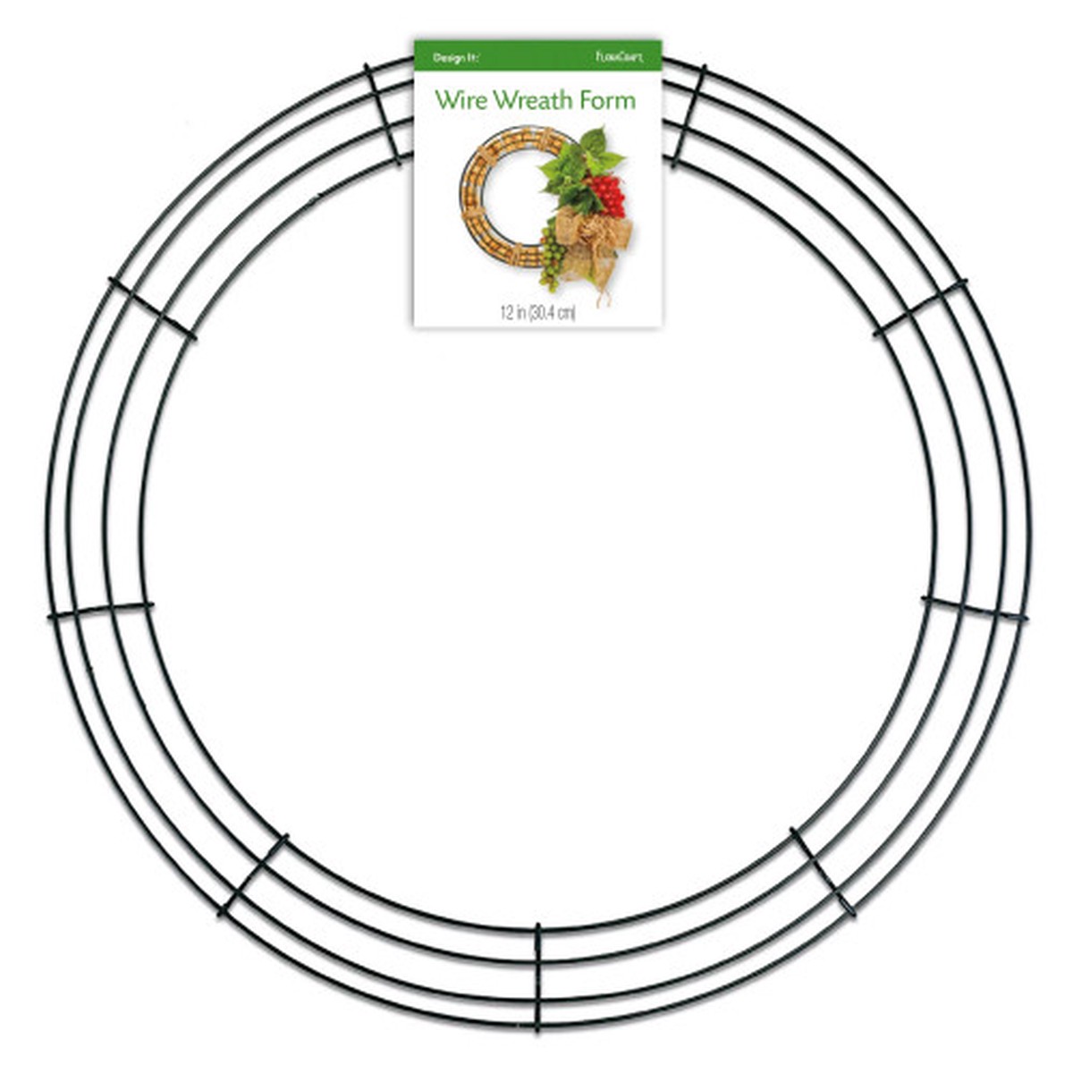12" Green Wire Christmas Wreath Crafting Form