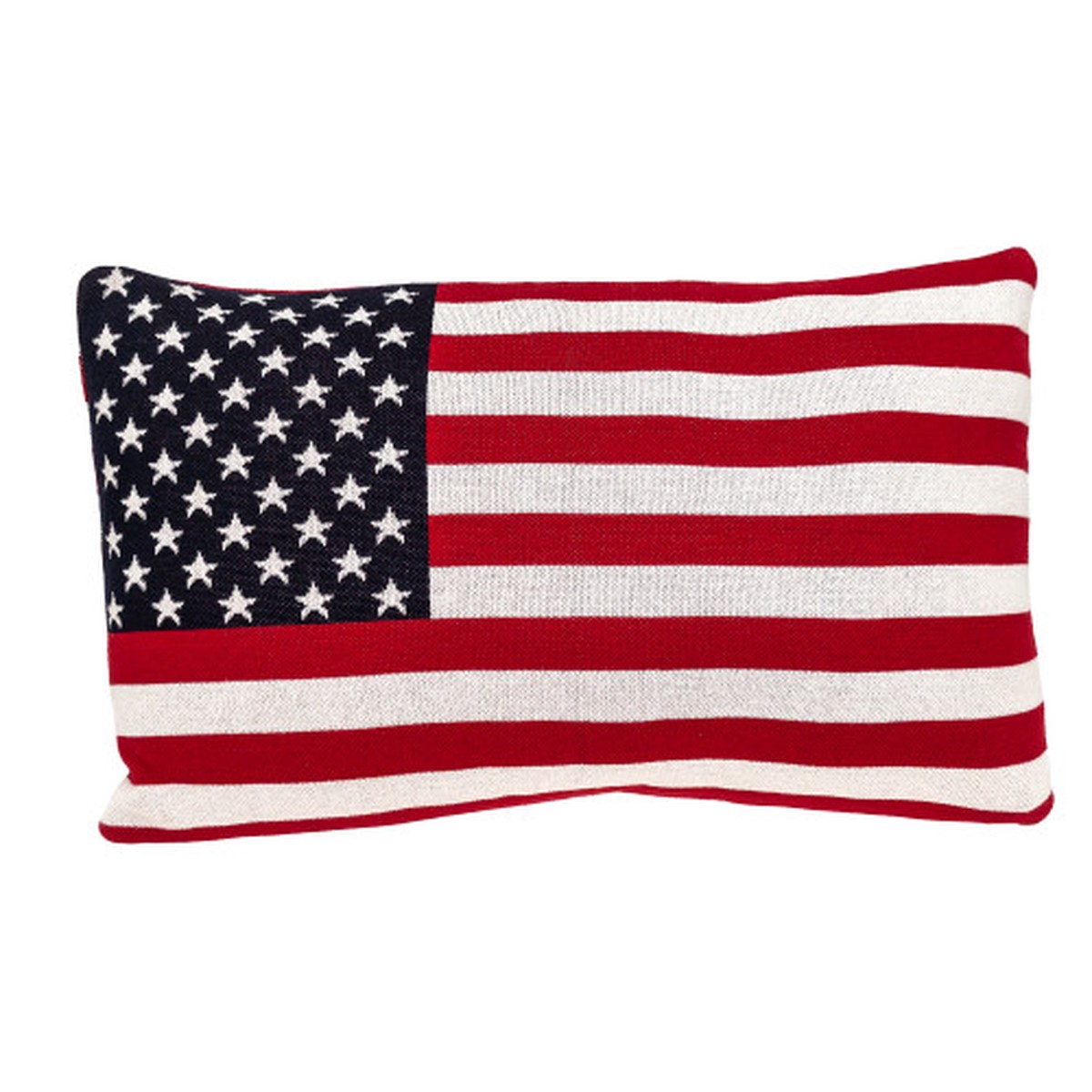 20″ Red Transitional Square Cotton Throw Pillow
