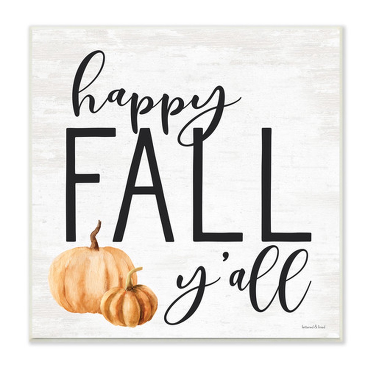 “Happy Fall Y’All” Farm Pumpkin Gourd Wall Sign, 12″ x 12″