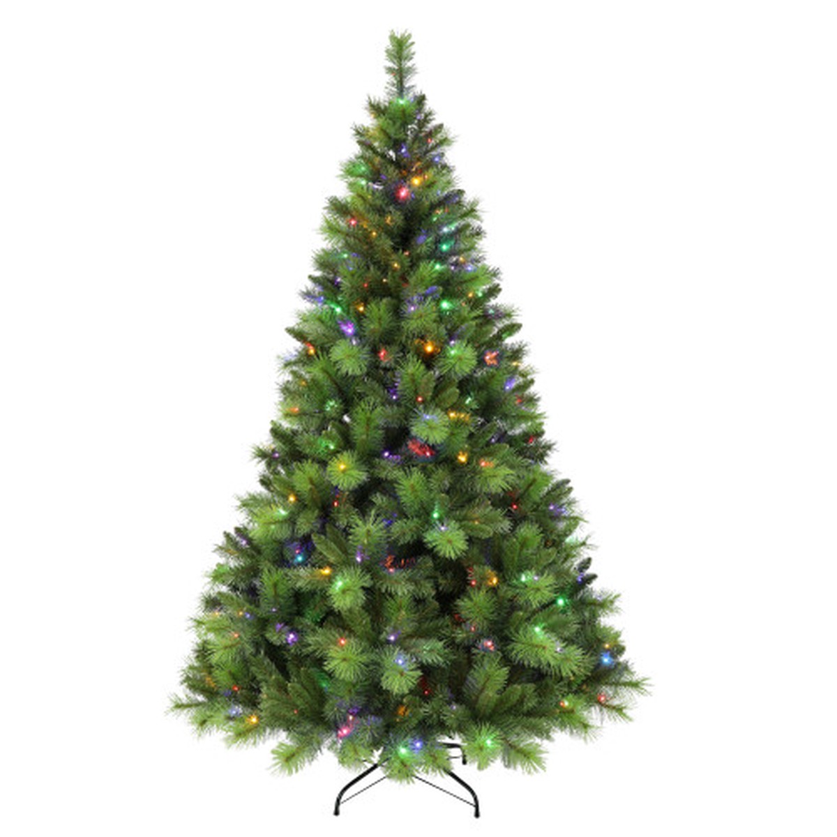 Pre-lit Medium Adirondack Pine Artificial Christmas Tree – 7.5 – Multi Light