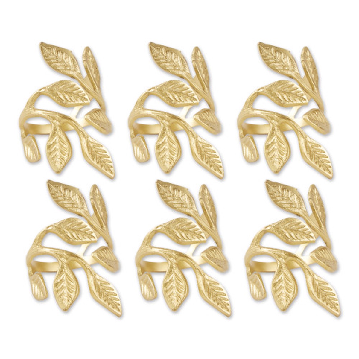 Vine Napkin Rings – 2.25″ – Gold – Set of 6