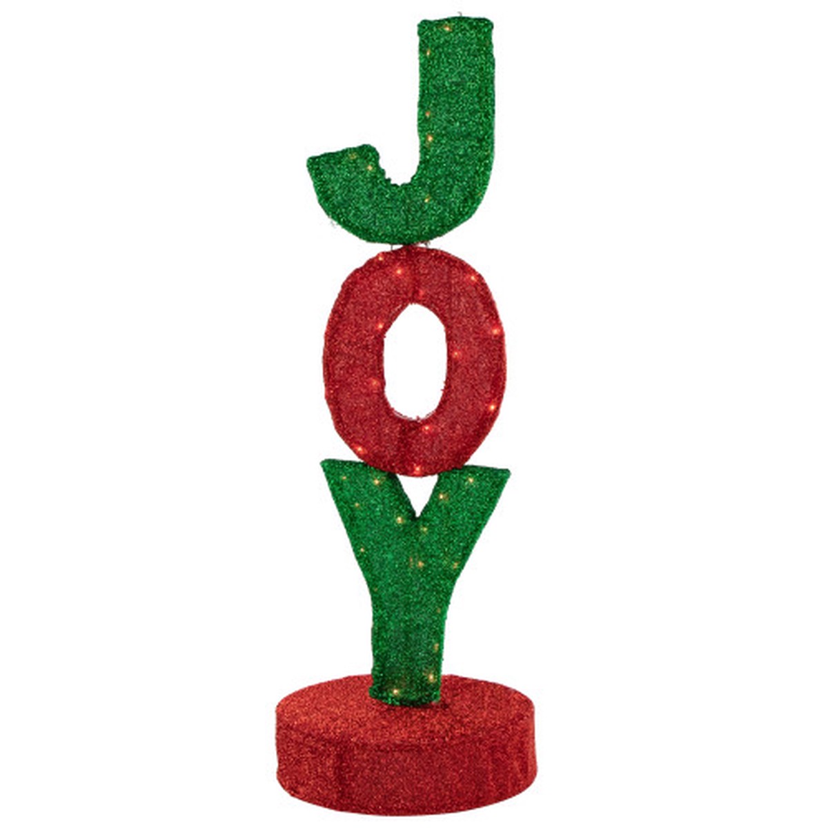 39″ Lighted Red and Green ‘Joy’ Outdoor Christmas Sign
