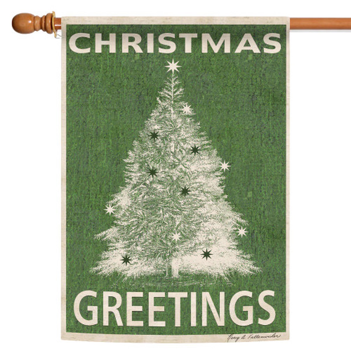 “Christmas Greetings” Outdoor House Flag 40″ x 28″