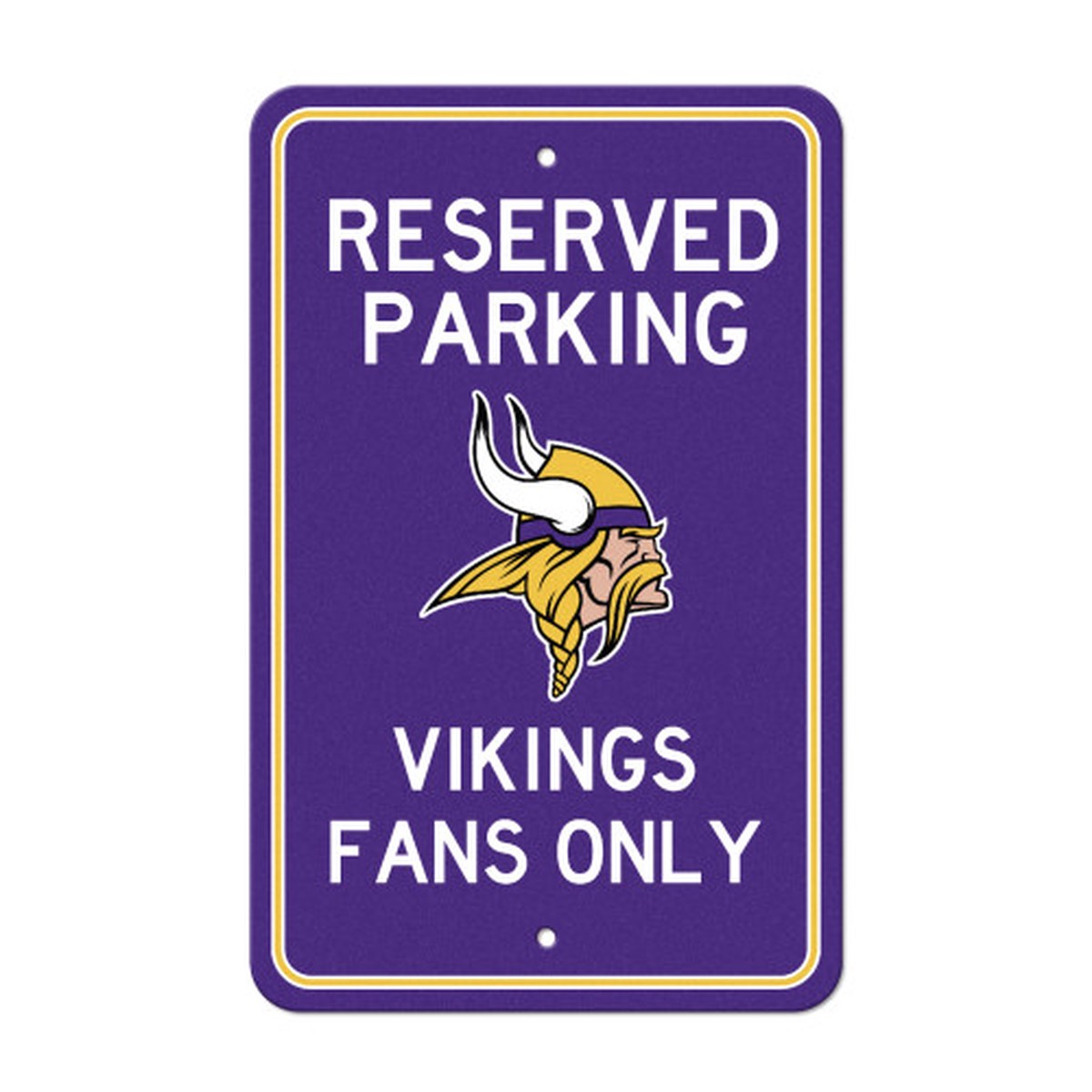 Team Color Reserved Parking Sign Dcor 18in. X 11.5in. Lightweight