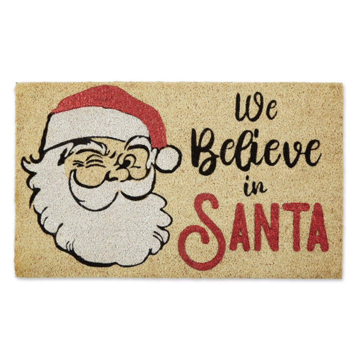 “We Believe in Santa” Christmas Coir Doormat – 30″ x 18″