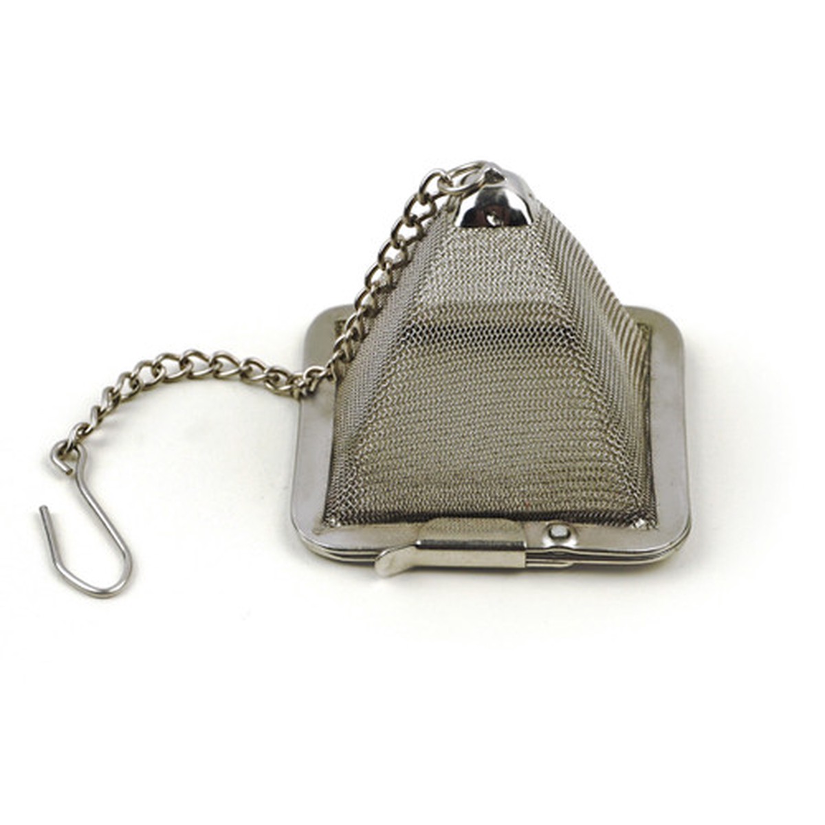 1.5″ Silver Woven Pyramid Shaped Tea Infuser