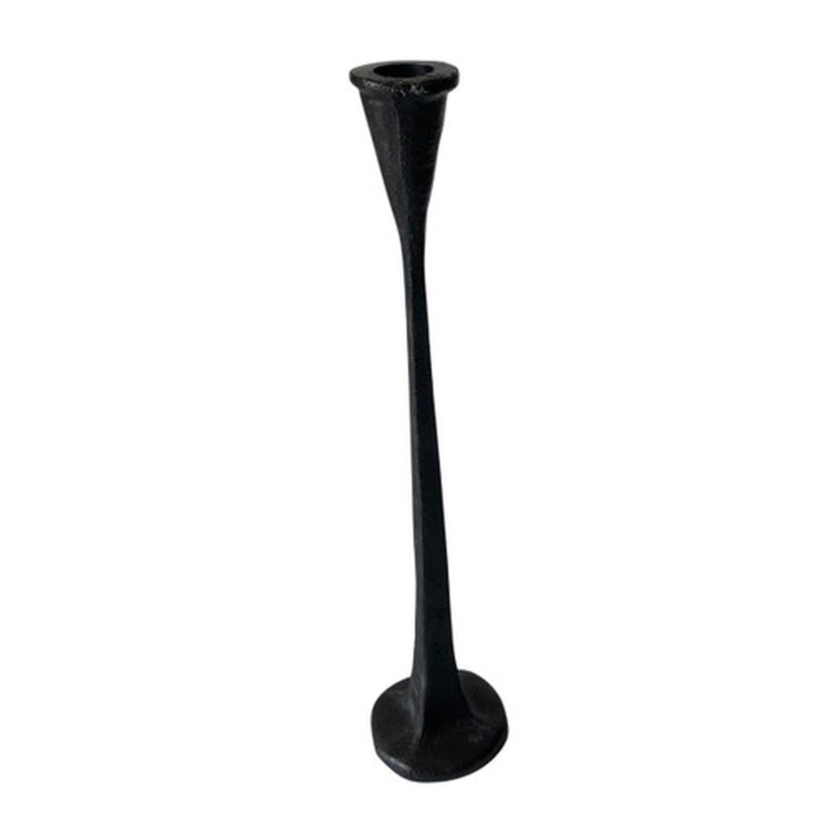 14″ Black Contemporary Large Taper Candle Holder