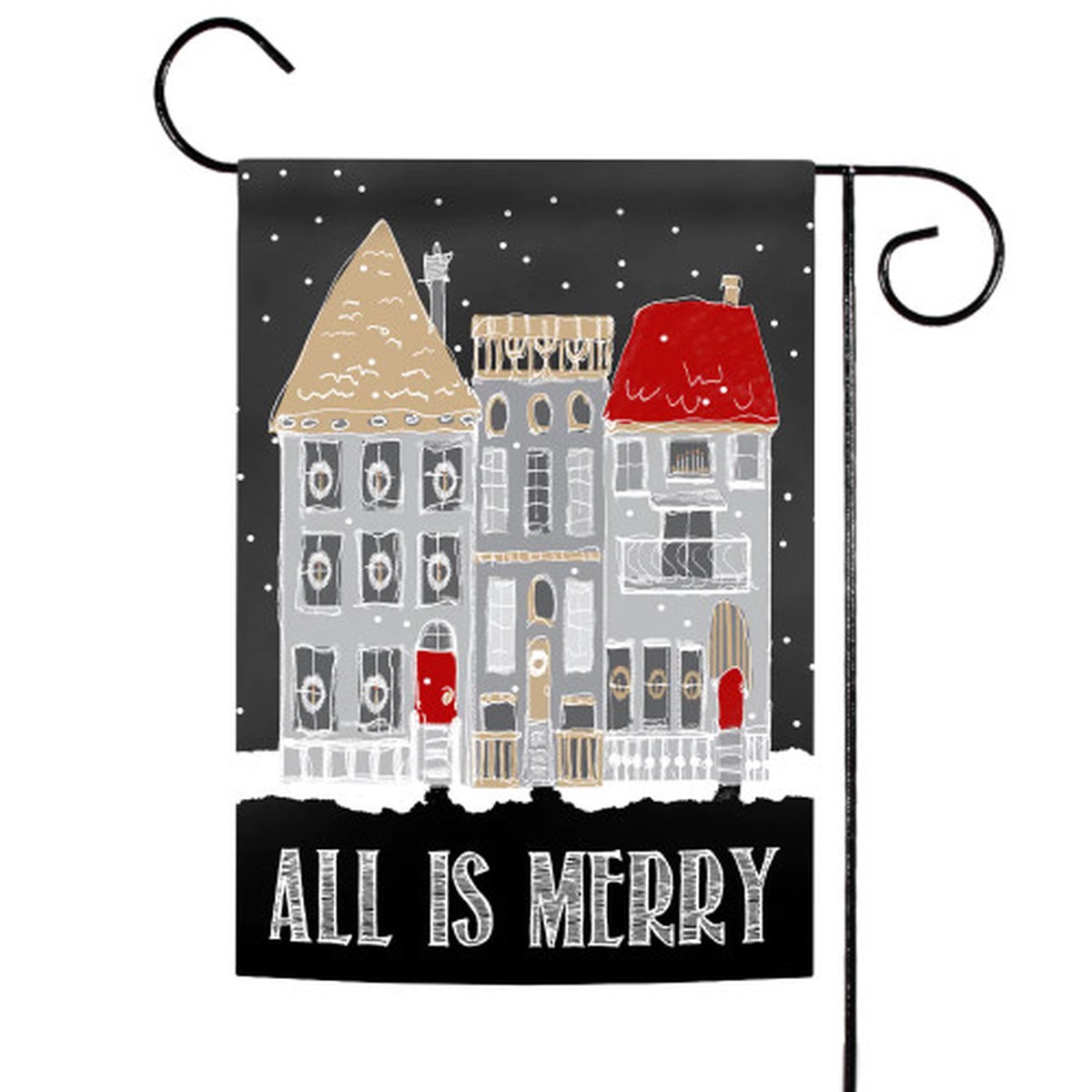 “All Is Merry” Christmas Outdoor Garden Flag 18″ x 12.5″