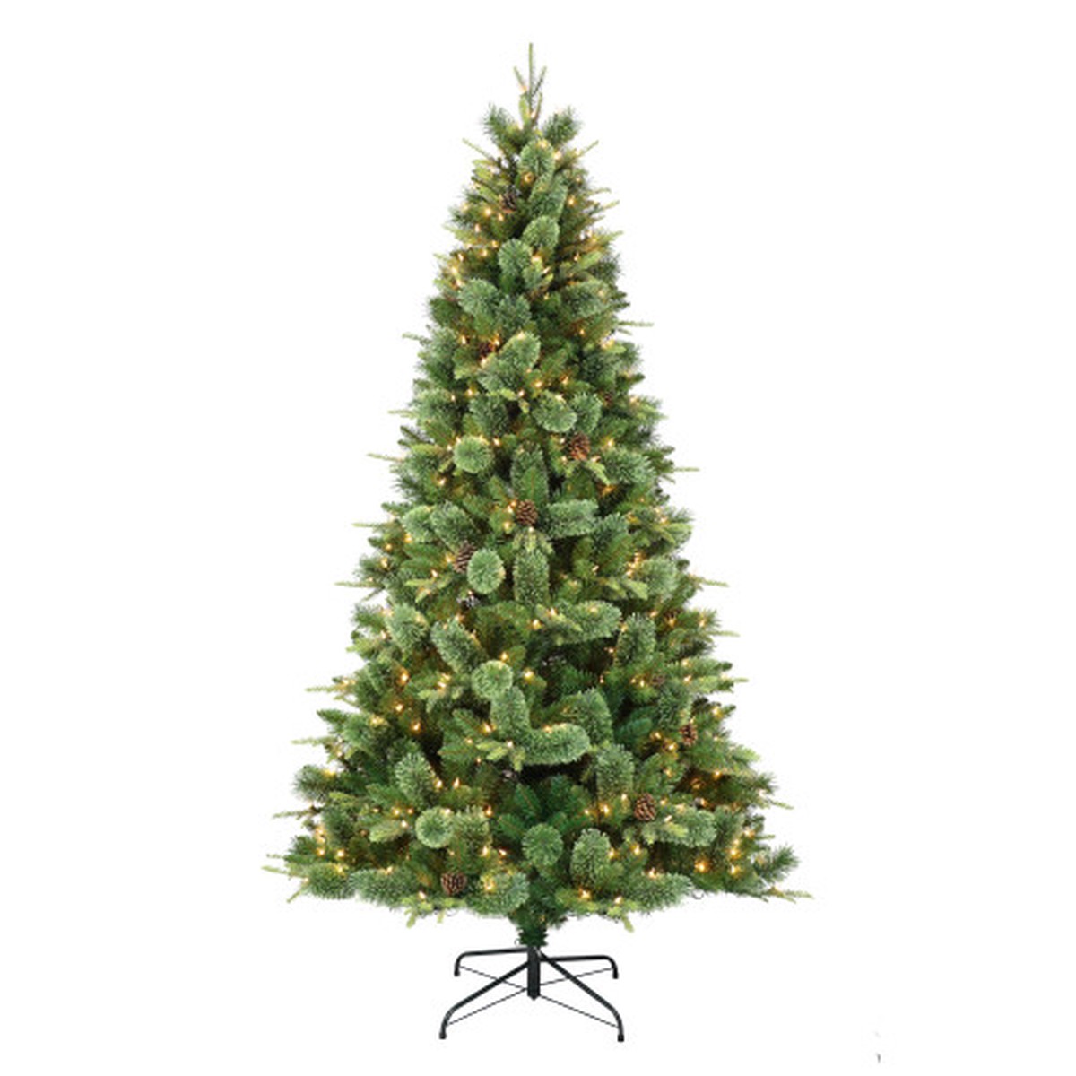 Pre-lit Medium Montana Pine Artificial Christmas Tree – 7.5 – Clear Lights