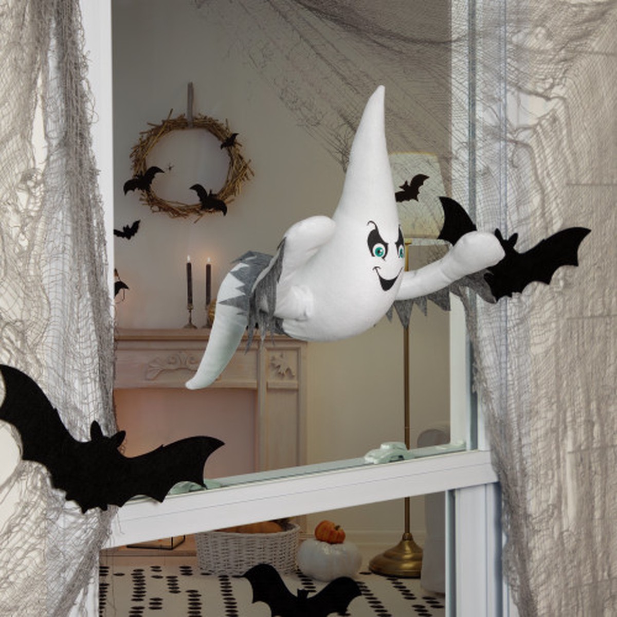 12″ Ghoulish Ghost 3-D Halloween Window Decoration