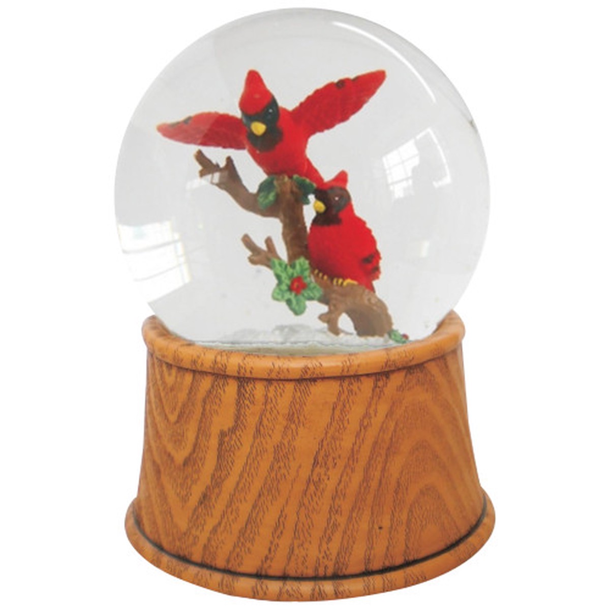 5.5″ Pair of Cardinals on Branch Christmas Snow Globe