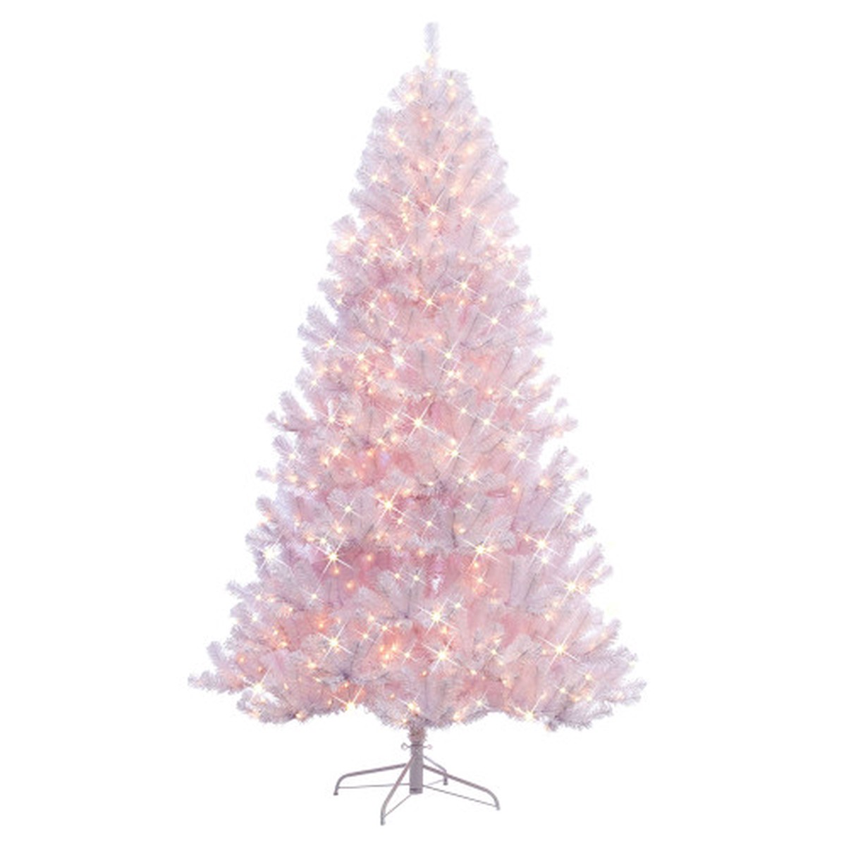 Pre-Lit Pink Northern Fir Artificial Christmas Tree – 6.5′ – Clear Lights