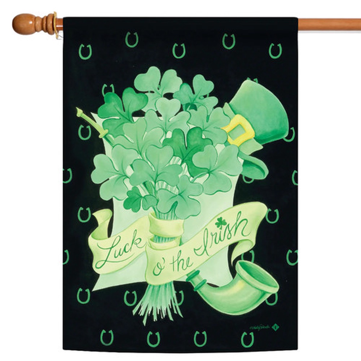 St. Patrick’s Day ‘Luck o the Irish’ Outdoor House Flag 40′ x 28″