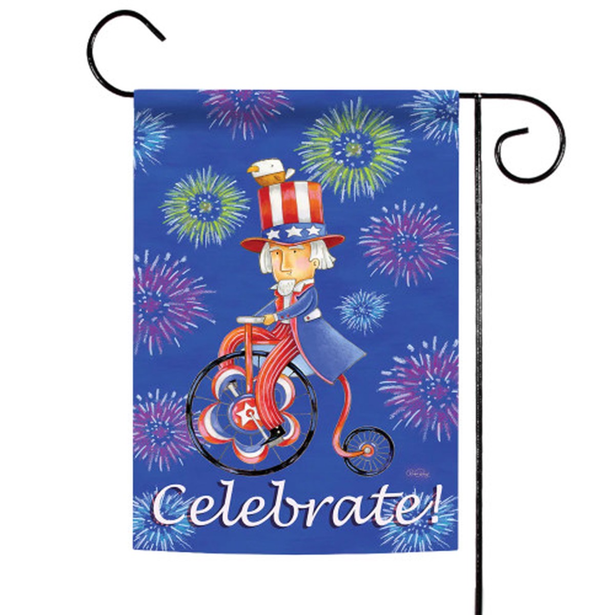Uncle Sam ‘Celebrate’ Patriotic Outdoor Garden Flag 18″ x 12.5″