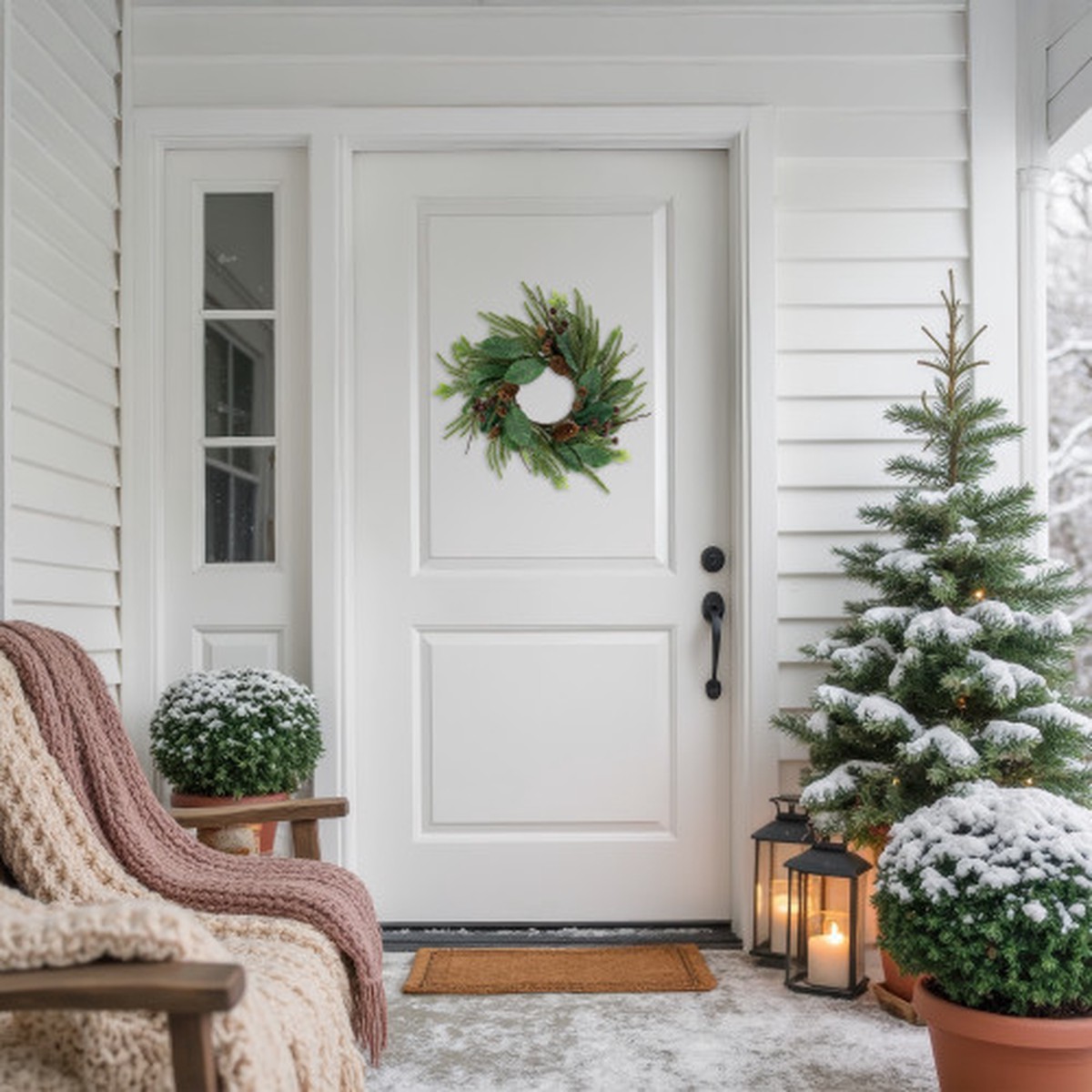 Mixed Foliage with Berries Small Artificial Christmas Wreath 20-Inch Unlit