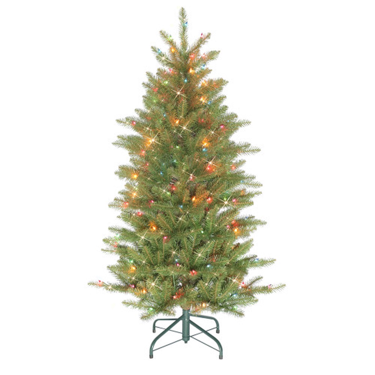 Pre-lit Slim Fraser Fir Artificial Christmas Tree - 4.5 - Multi-Colored Lights
