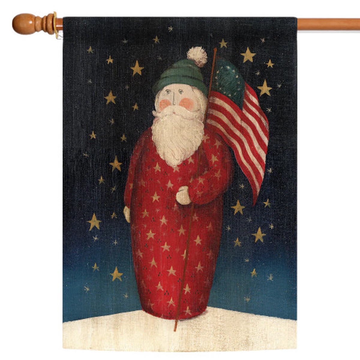 Winter Waving Santa Outdoor House Flag 40″ x 28″