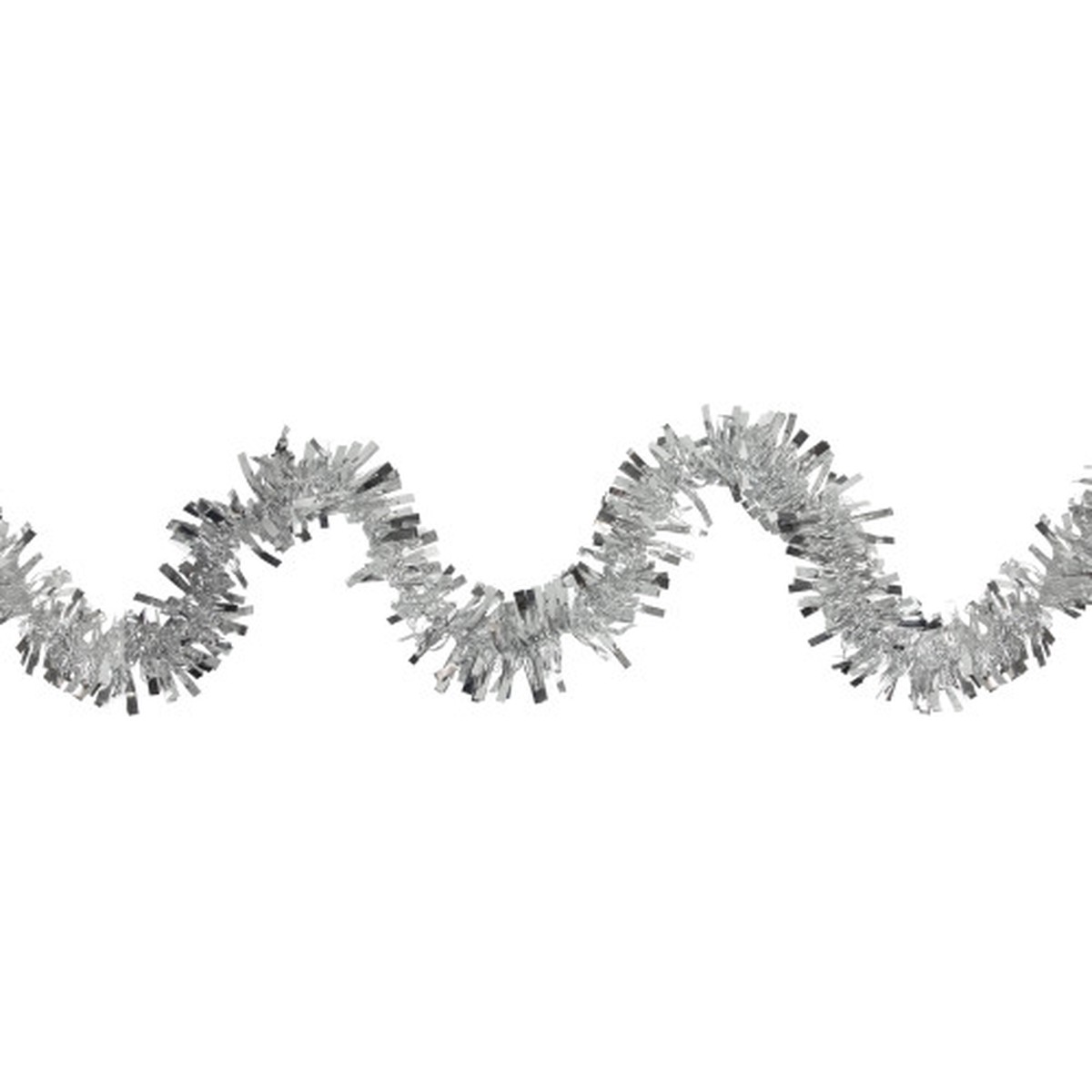 Boa Wide Cut Tinsel Commercial Christmas Garland - 50' x 3" - Silver - Unlit