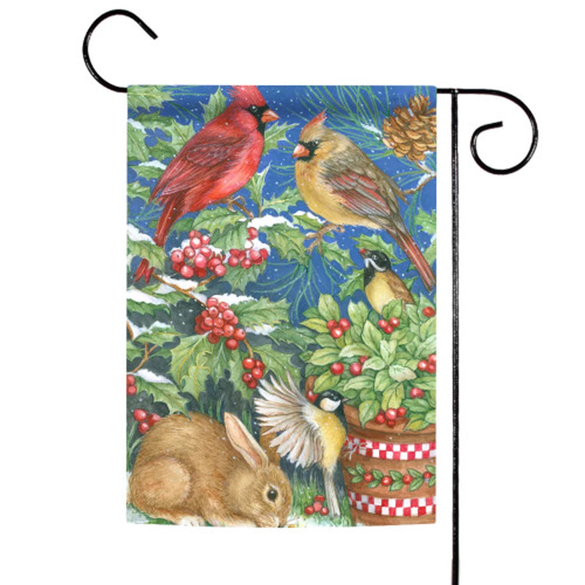 Woodland Animals Holiday Feast Christmas Outdoor Garden Flag 18″ x 12.5″