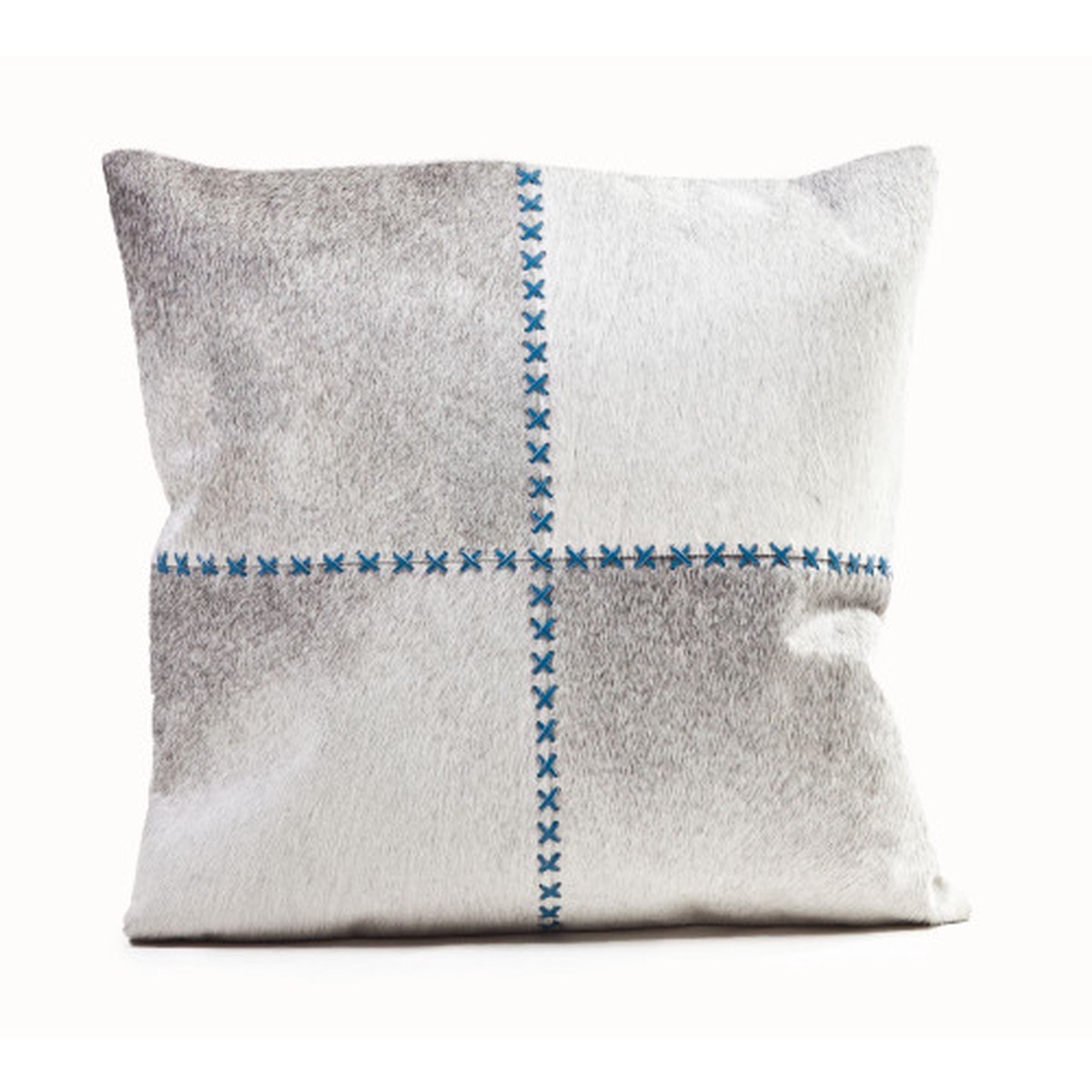 20″ Black and Blue Decorative Cushion – Feather and Down Filler