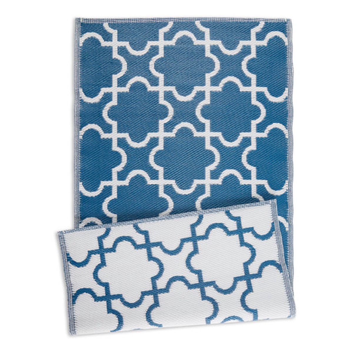 Double Sided Quatrefoil Outdoor Rug Runner – 3′ x 6′