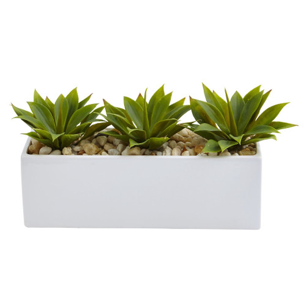 13″ Agave Succulent Artificial Plant in Rectangular Planter