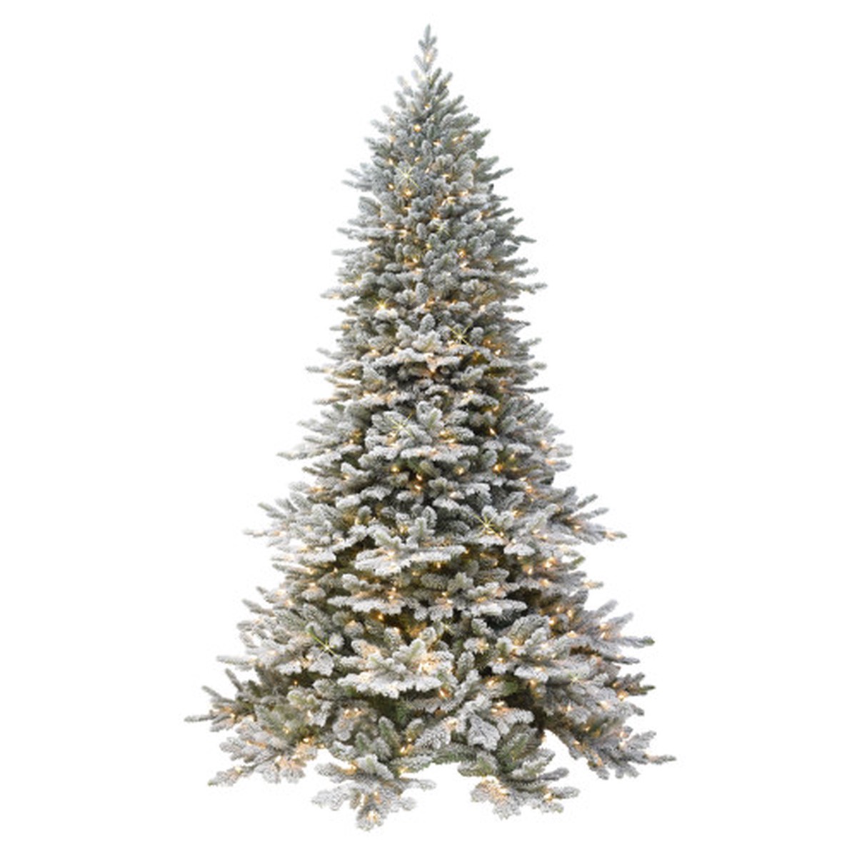 Pre-lit Flocked Downswept Douglas Artificial Christmas Tree - 6.5 - Clear Light