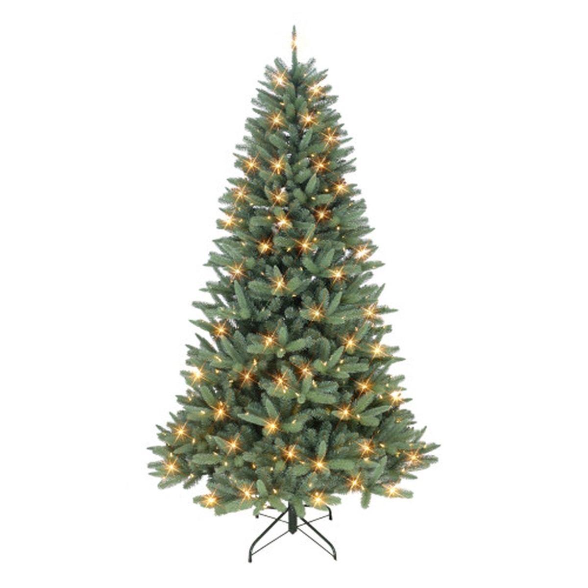 Pre-lit Monterey Spruce Artificial Christmas Tree – 7.5 – Warm White LED Lights