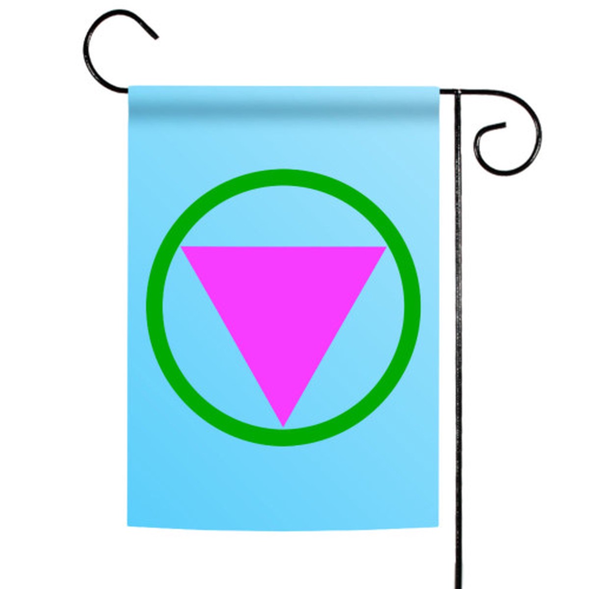 Safe Space Pride Outdoor Garden Flag – 18″ x 12.5″ – Blue and Pink
