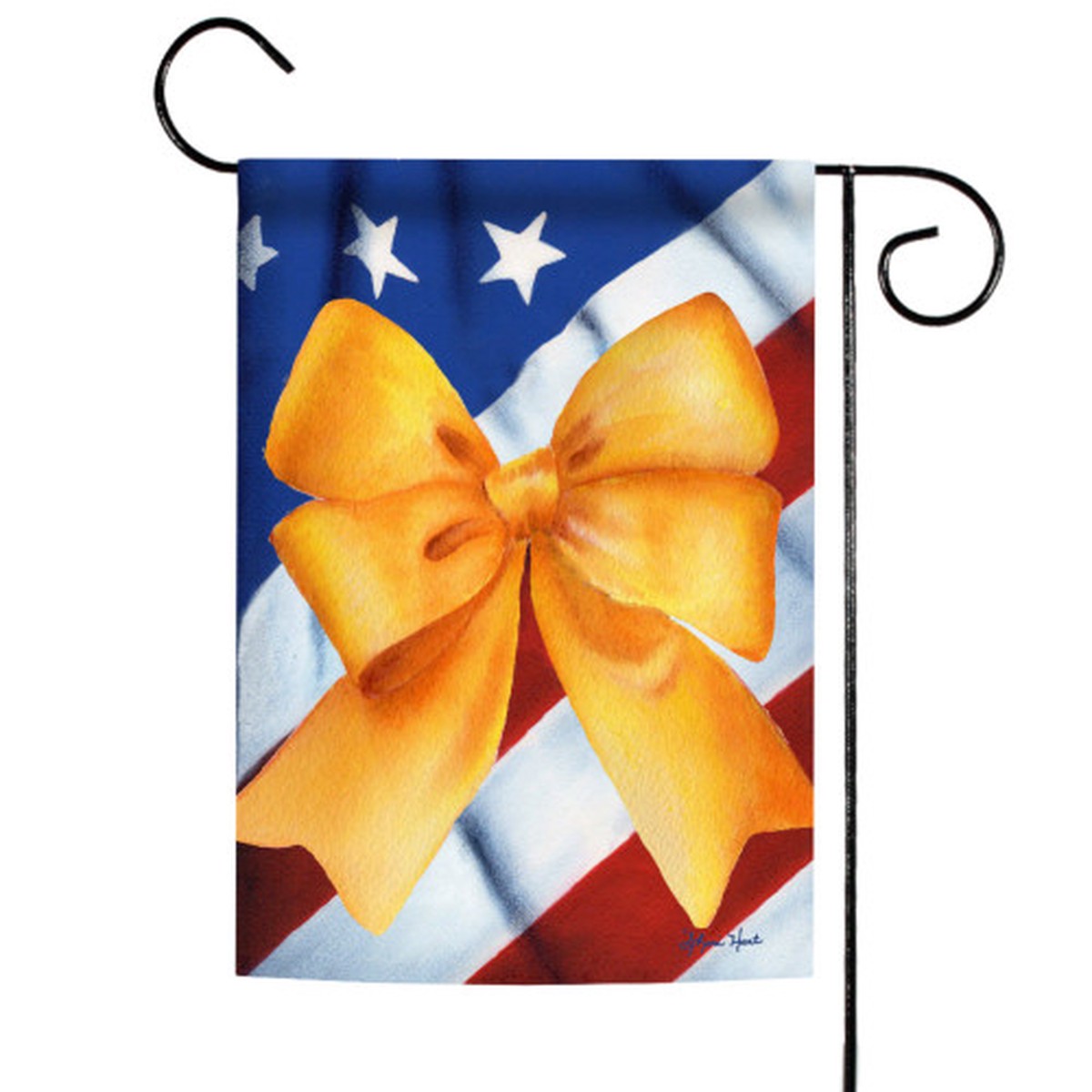 Yellow and Blue USA Strong Outdoor Garden Flag 18″ x 12.5″