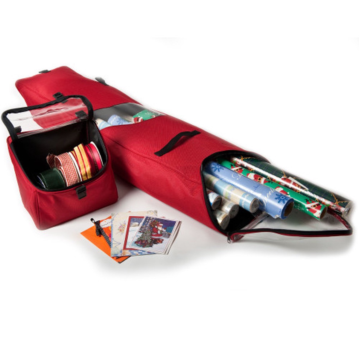 10″ x 48″ Red Hanging Wrapping Paper Christmas Storage Bag
