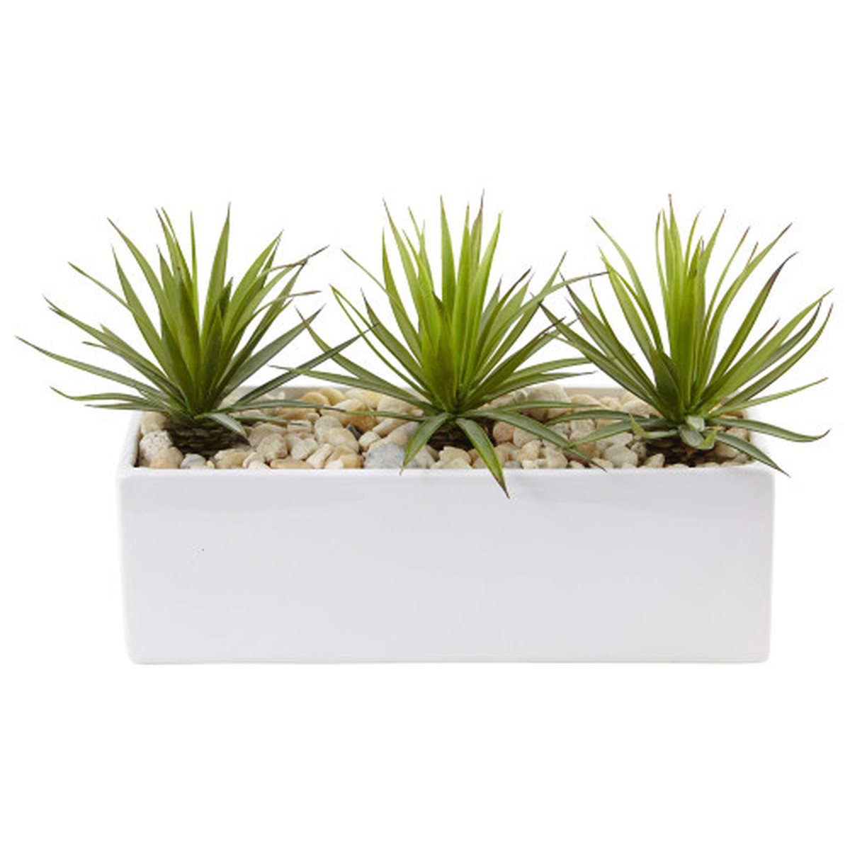 14.5″ Mini Agave Artificial Plant in Rectangular Planter